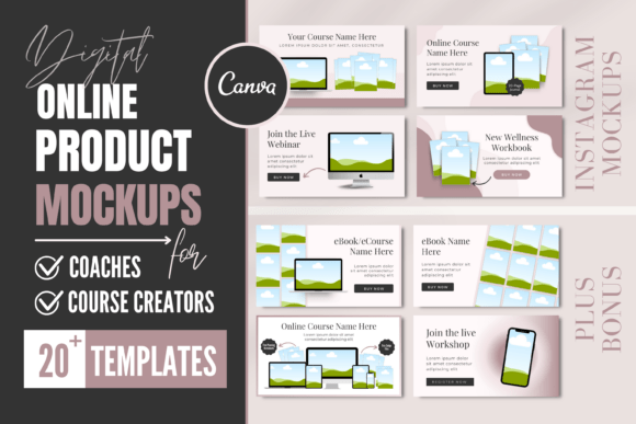 Download Digital Product Mockup Listing Canva Template - Product mockup Collection
