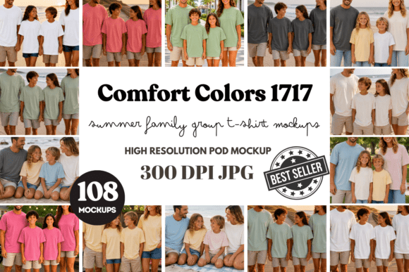 Download C1717 Summer Family Group Mockup Bundle - Premium Bundle