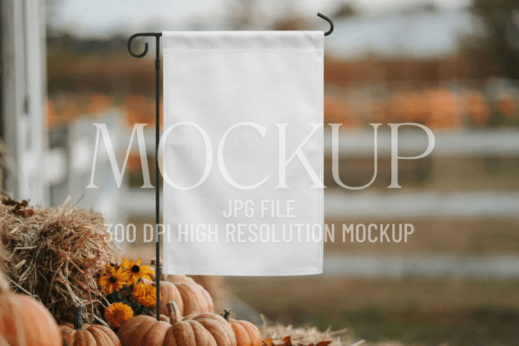 Download Fall Garden Flag Sublimation Mockup - Garden flag Collection