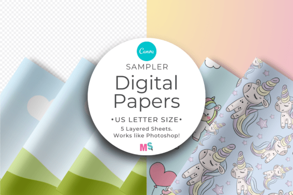 Download Digital Papers Single Canva Mockup - Premium Resources