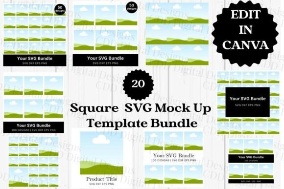 Download 20 Product Mockup Templates for Canva - Product mockup Collection